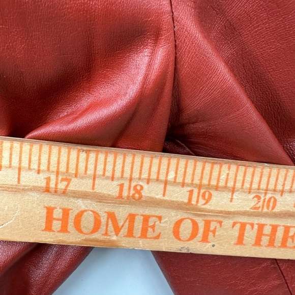 NORDSTROM POINT OF VIEW Vintage genuine leather button hooded jacket. SMALL - Picture 7 of 12